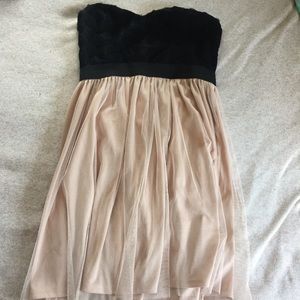 ADORABLE Black and Pink Flower Homecoming Dress